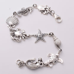 B043 - 925 silver sealife link bracelet