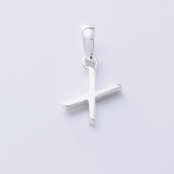 P1335 - X 925 silver initial pendant - X