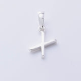 P1335 - X 925 silver initial pendant - X
