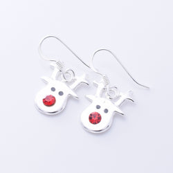 E920 - 925 silver rudolph stamped earrings