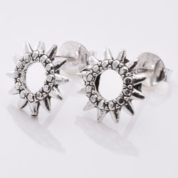 S840 - 925 silver sunburst stud earrings