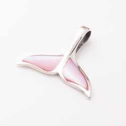 P1259 - 925 silver MOP pink whaletail pendant