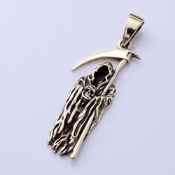 P1323 - Bronze faceless reaper  pendant