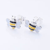 S1052 - 925 silver stamped bumble bee stud earrings