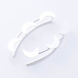 S992 - 925 silver moon threader earrings