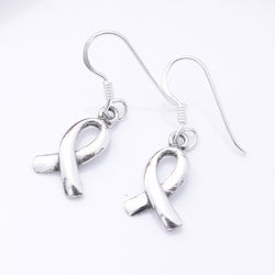 E922 - 925 silver awareness ribbon earrings