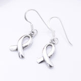 E922 - 925 silver awareness ribbon earrings
