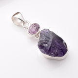 P1238 - 925 silver amethyst rough pendant