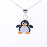 P1311 - 925 silver stamped penguin pendant