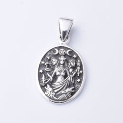 P1297 - 925 silver mother earth pendant