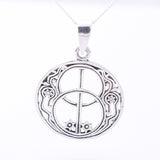 P1310 - 925 silver  chalice well pendant