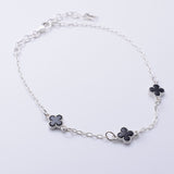 B071 - 925 silver and abalone clover bracelet