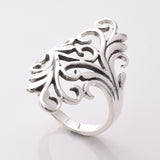 R323 - 925 silver large leaf ring