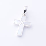 P1302 - 925 silver MOP cross pendant