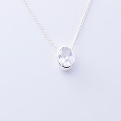 P1338 - 925 silver cubic zirconia necklace