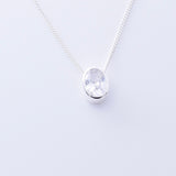 P1338 - 925 silver cubic zirconia necklace