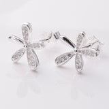 S892 - 925 silver CZ daisy stud earrings