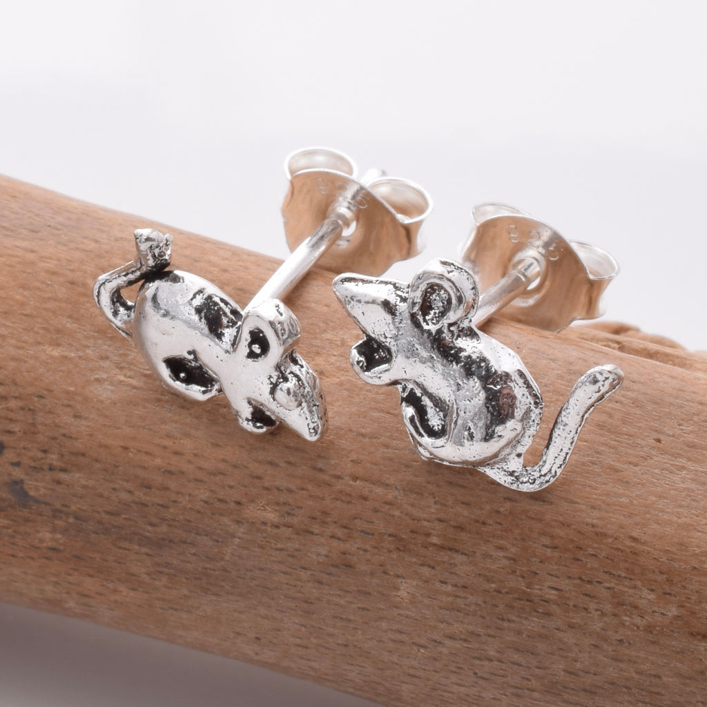 S838 - 925 silver mice stud earrings
