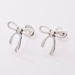 S904 - 925 silver bow stud earrings
