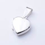 P1219 - 925 silver flat heart 14mm locket