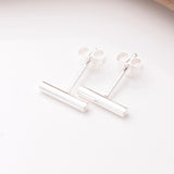 S1033 - 925 silver bar stud earrings
