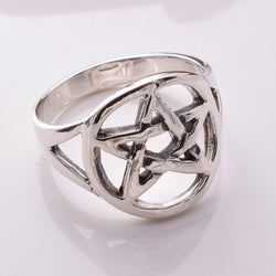 R337 - 925 silver pentagram ring