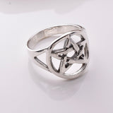 R337 - 925 silver pentagram ring