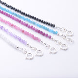 B083 - 925 silver moonstone 2mm faceted bracelet