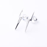 S1061 - 925 silver lightning CZ stud earrings