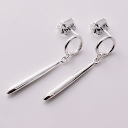 E871 - 925 silver slim teardrop earrings