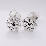 S708 - 925 Silver snowflake stud earrings