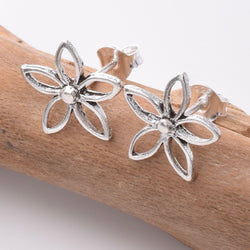 S811 - 925 silver outline daisy stud earrings