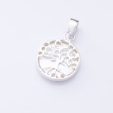 P1313 - 925 silver tree of life MOP 12mm pendant