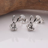 S905 - 925 silver bunny stud earrings