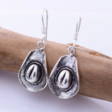 E938 - 925 silver cowboy hat earrings