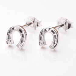 S970 - 925 silver horseshoe stud earrings
