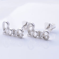 S1008 - 925 silver LOVE stud earrings
