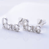 S1008 - 925 silver LOVE stud earrings