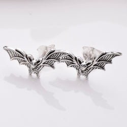 S849 - 925 silver bat stud earrings