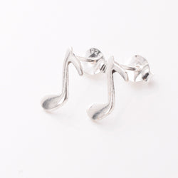 S1035 - 925 silver musical note stud earrings
