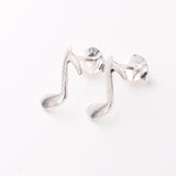 S1035 - 925 silver musical note stud earrings