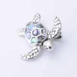 P1275 - 925 silver abalone turtle pendant