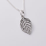 P972 - 925 silver small leaf pendant