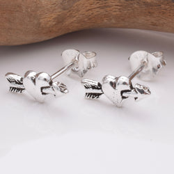 S857 - 925 silver cupids arrow stud earrings