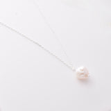 P1086 - 925 silver and freshwater pearl necklace