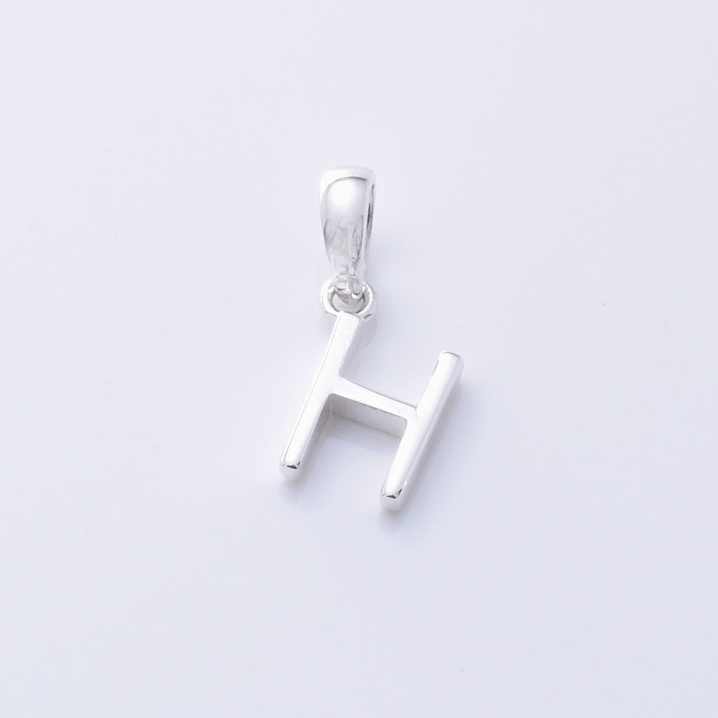 P1335 - H 925 silver initial pendant - H