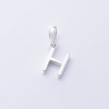 P1335 - H 925 silver initial pendant - H