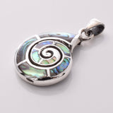 P1099 - 925 silver abalone amonite pendant
