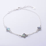 B071 - 925 silver and abalone clover bracelet