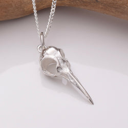 P1118 - 925 silver pendant bird skull